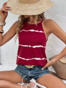 Top de Verano a Rayas con Cuello Halter