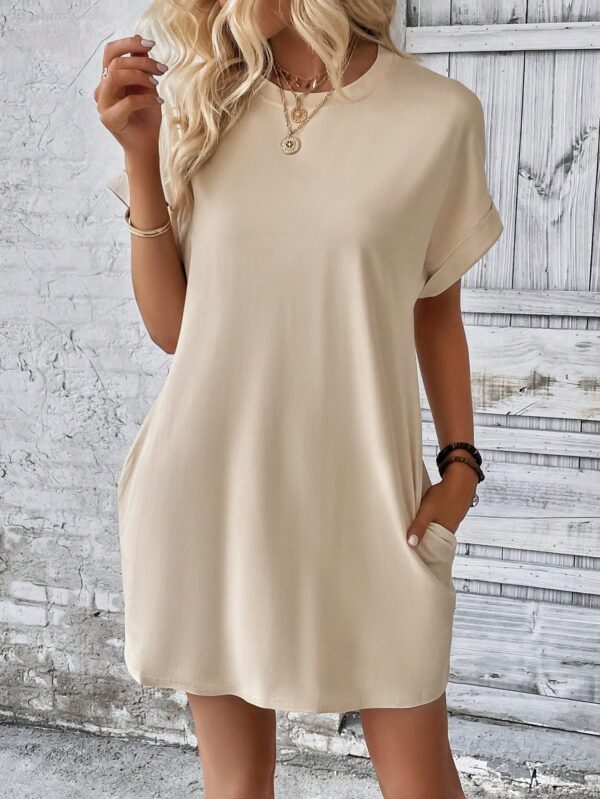 Vestido Casual Manga Murciélago con Bolsillo Oculto - Image 61