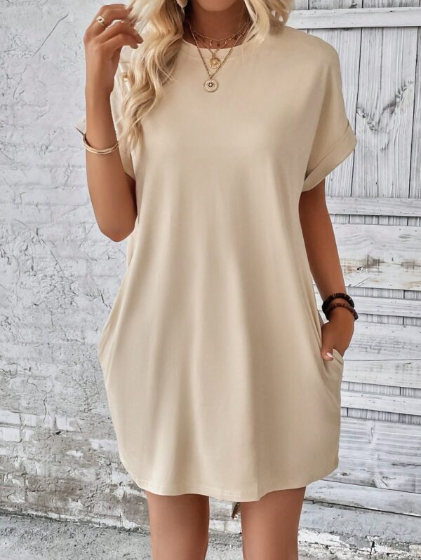 Vestido Casual Manga Murciélago con Bolsillo Oculto - Image 64