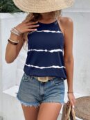 Top de Verano a Rayas con Cuello Halter