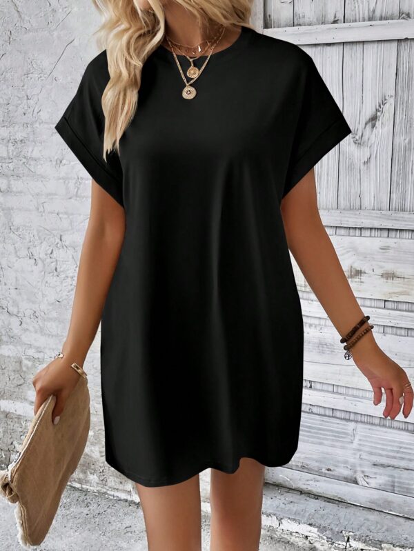 Vestido Casual Manga Murciélago con Bolsillo Oculto - Image 5