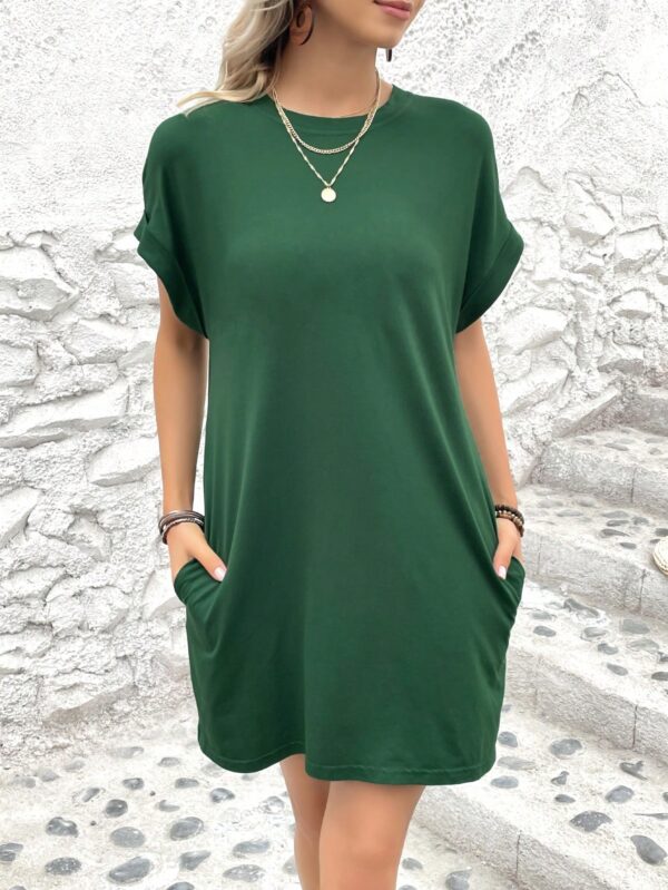 Vestido Casual Manga Murciélago con Bolsillo Oculto - Image 121