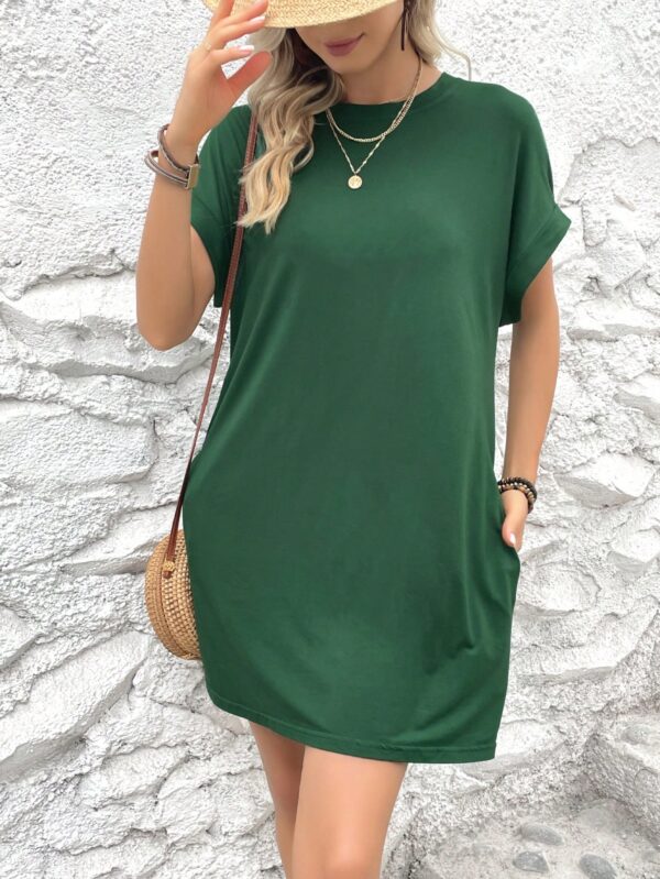 Vestido Casual Manga Murciélago con Bolsillo Oculto - Image 122