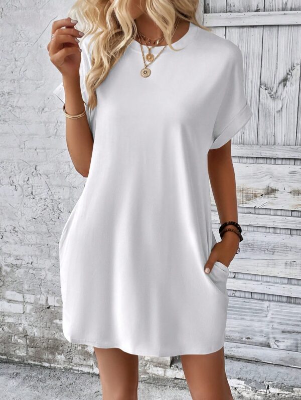 Vestido Casual Manga Murciélago con Bolsillo Oculto - Image 25