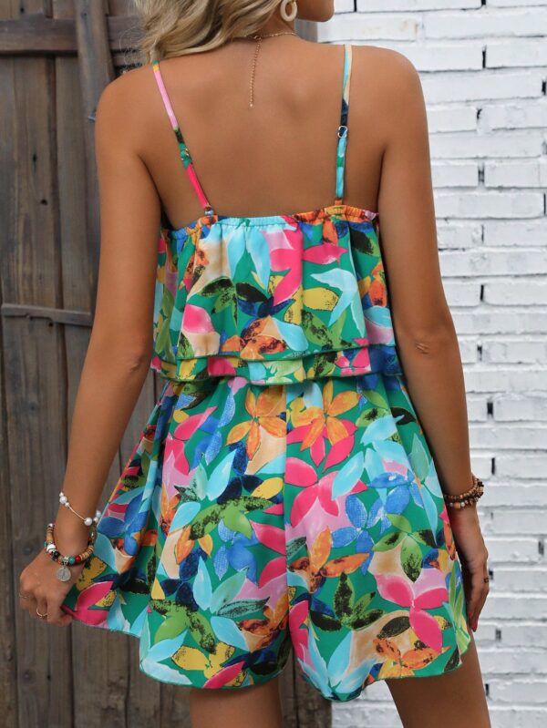 Mono Corto Boho con Estampado Completo y Volantes - Image 2