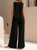 Conjunto Casual Top de Tirantes y Pantalón de Pierna Ancha