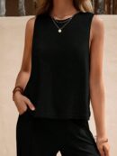 Conjunto Casual Top de Tirantes y Pantalón de Pierna Ancha