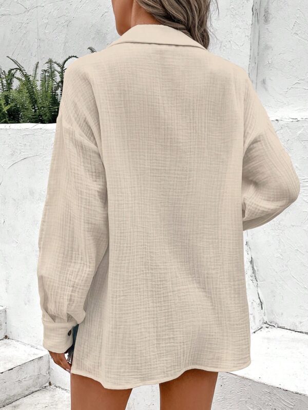 Camisa Larga con Hombros Caídos y Botones Frontales - Image 22