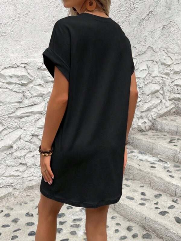 Vestido Casual Manga Murciélago con Bolsillo Oculto - Image 15