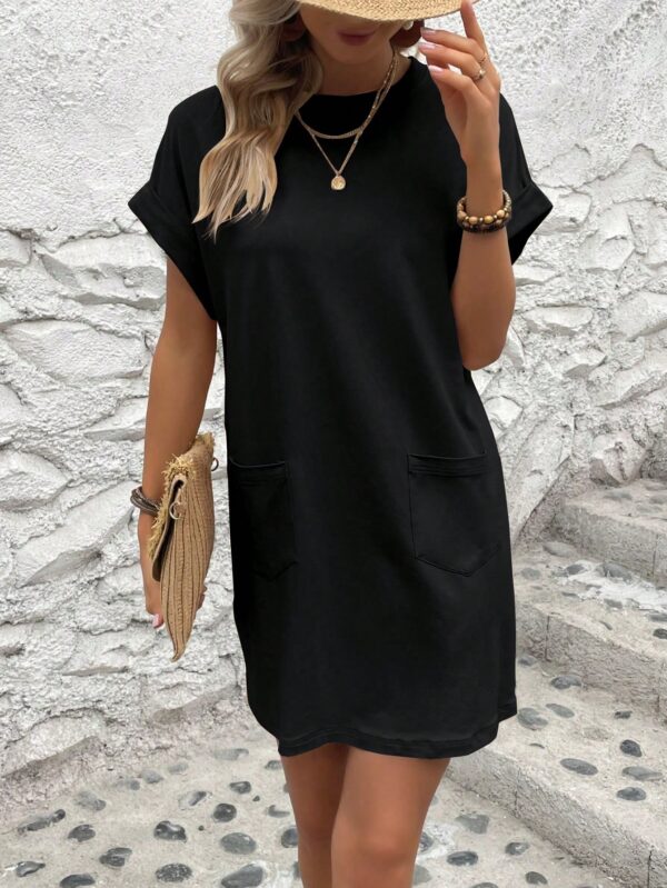 Vestido Casual Manga Murciélago con Bolsillo Oculto - Image 16