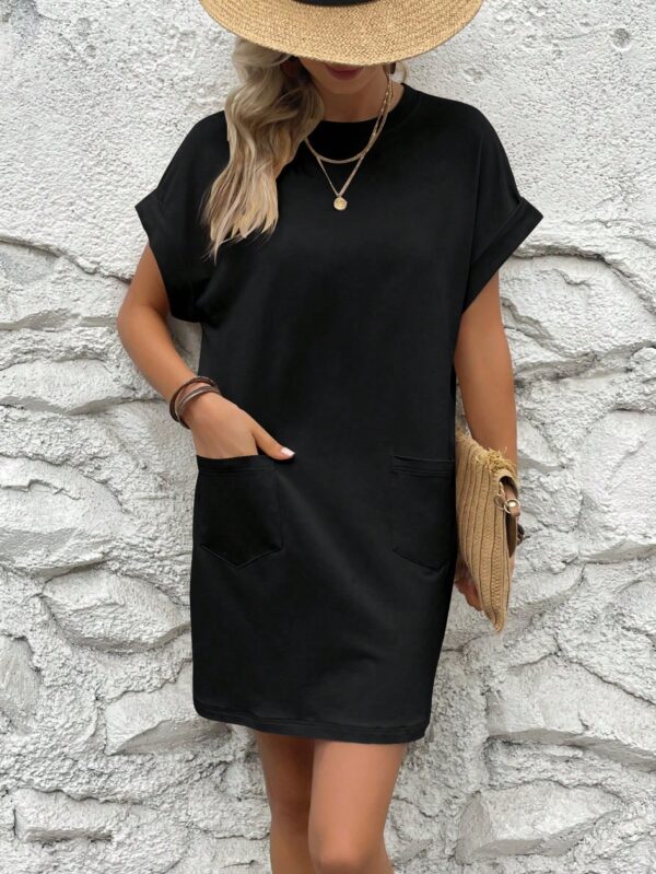 Vestido Casual Manga Murciélago con Bolsillo Oculto - Image 17