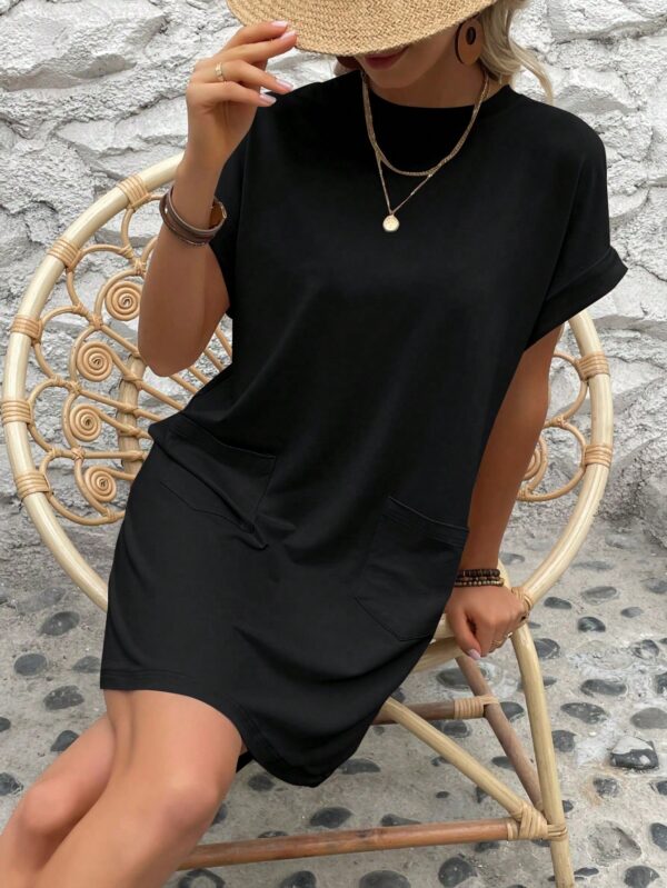 Vestido Casual Manga Murciélago con Bolsillo Oculto - Image 18
