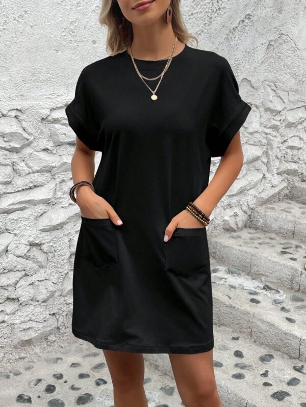 Vestido Casual Manga Murciélago con Bolsillo Oculto - Image 19