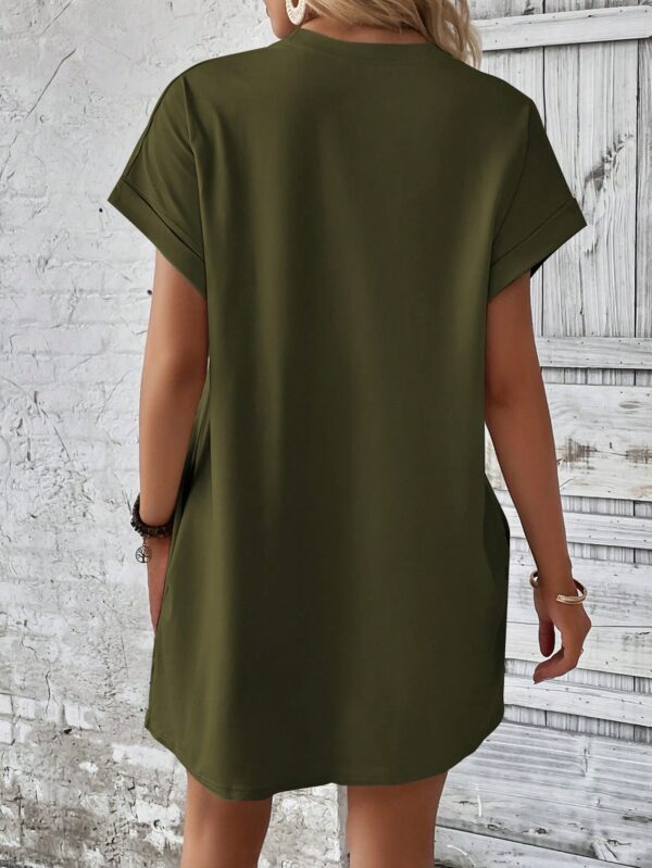 Vestido Casual Manga Murciélago con Bolsillo Oculto - Image 32