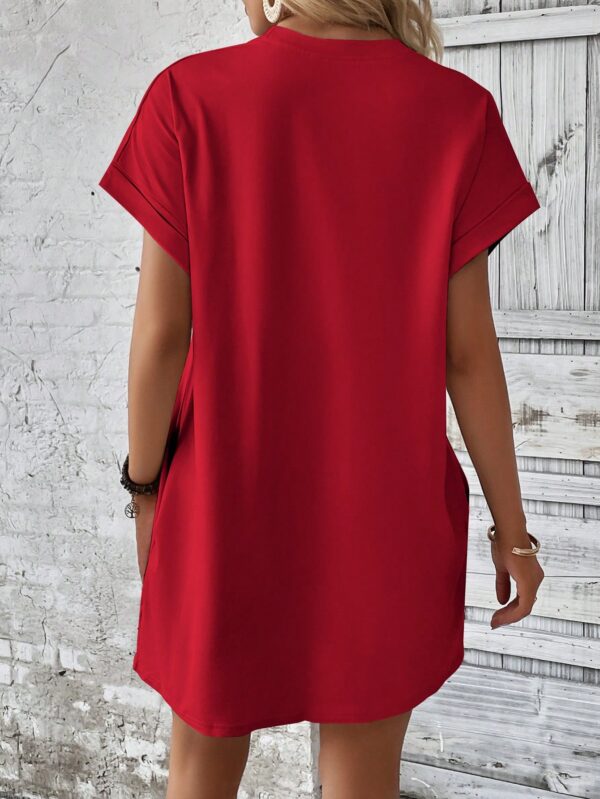 Vestido Casual Manga Murciélago con Bolsillo Oculto - Image 43