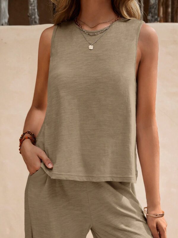 Conjunto Casual Top de Tirantes y Pantalón de Pierna Ancha - Image 26