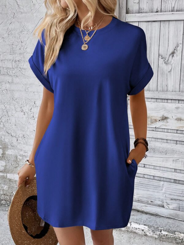 Vestido Casual Manga Murciélago con Bolsillo Oculto - Image 88