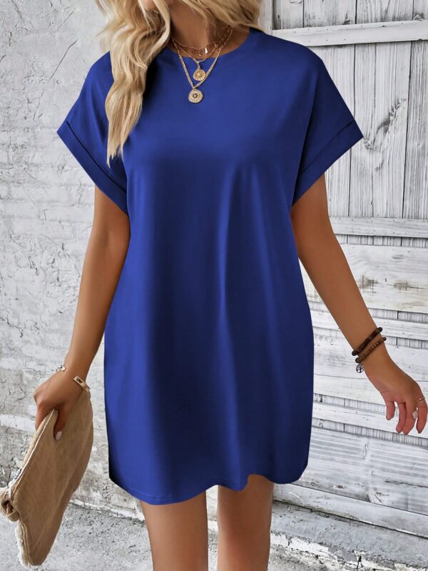 Vestido Casual Manga Murciélago con Bolsillo Oculto - Image 90