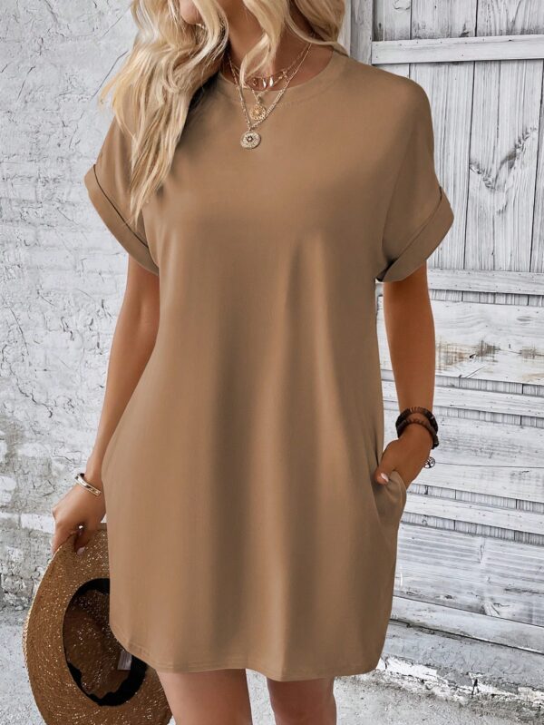 Vestido Casual Manga Murciélago con Bolsillo Oculto - Image 71