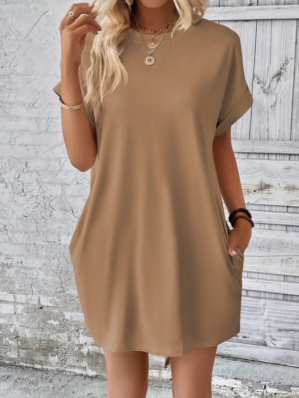 Vestido Casual Manga Murciélago con Bolsillo Oculto - Image 73