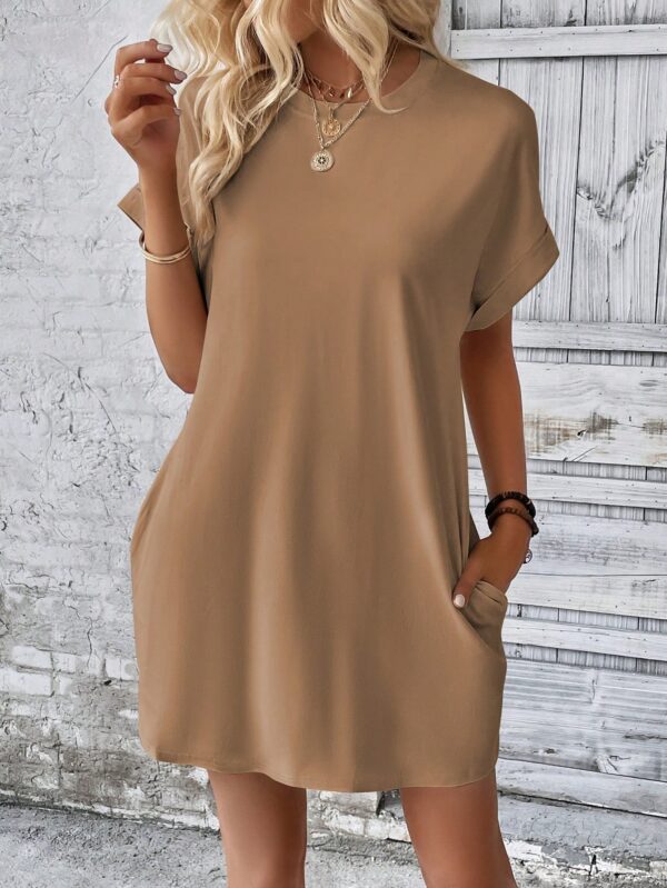 Vestido Casual Manga Murciélago con Bolsillo Oculto - Image 74