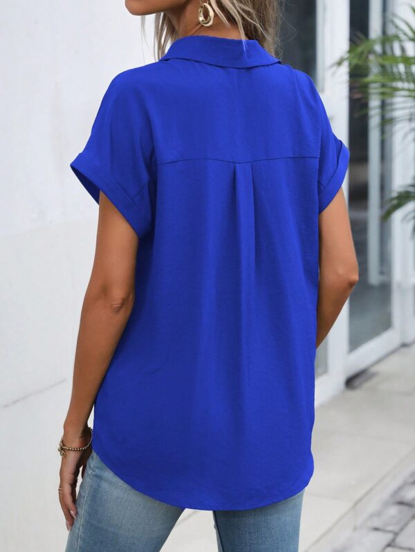 Camisa Casual de Manga Murciélago con Botones Frontales - Image 23