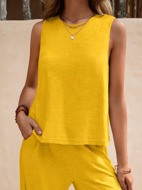 Conjunto Casual Top de Tirantes y Pantalón de Pierna Ancha - Image 49