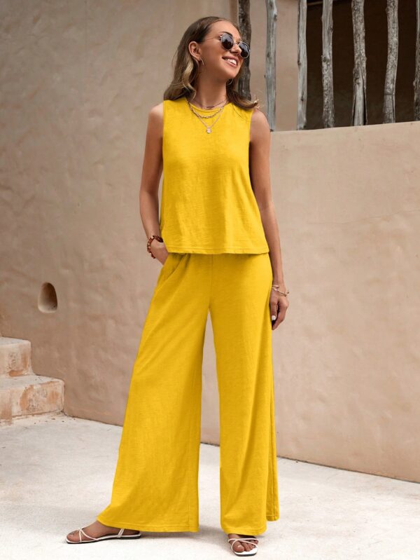 Conjunto Casual Top de Tirantes y Pantalón de Pierna Ancha - Image 50