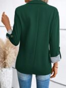 Blazer Casual para Mujer con Manga Ajustable y Botón Único