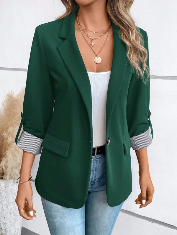 Blazer Casual para Mujer con Manga Ajustable y Botón Único - Image 28