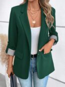 Blazer Casual para Mujer con Manga Ajustable y Botón Único