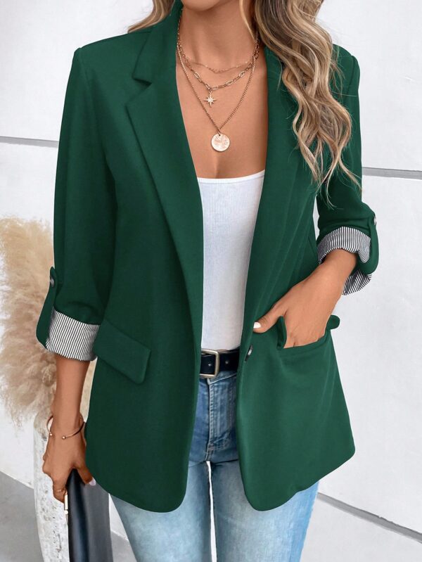 Blazer Casual para Mujer con Manga Ajustable y Botón Único - Image 29