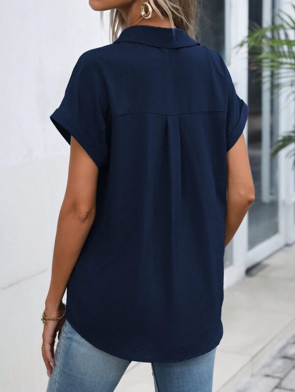 Camisa Casual de Manga Murciélago con Botones Frontales - Image 177