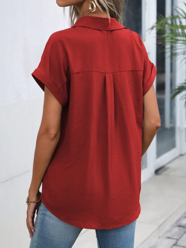Camisa Casual de Manga Murciélago con Botones Frontales - Image 16