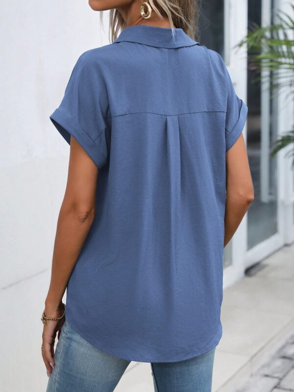 Camisa Casual de Manga Murciélago con Botones Frontales - Image 114