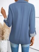 Blazer Casual para Mujer con Manga Ajustable y Botón Único