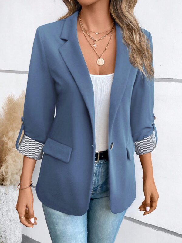 Blazer Casual para Mujer con Manga Ajustable y Botón Único - Image 10