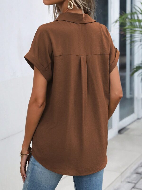 Camisa Casual de Manga Murciélago con Botones Frontales - Image 58