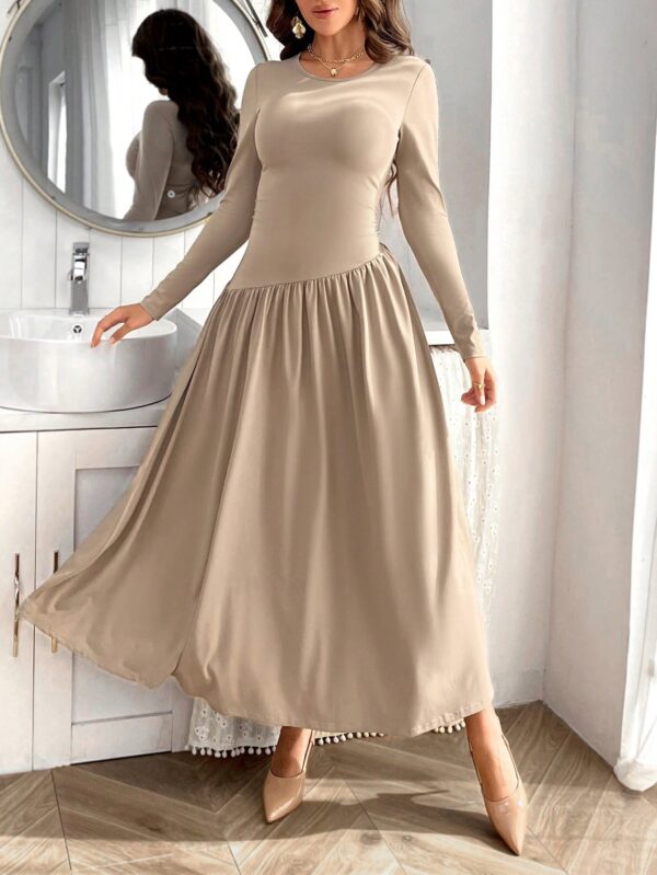 Vestido de Manga Larga con Volantes y Cierre - Image 6