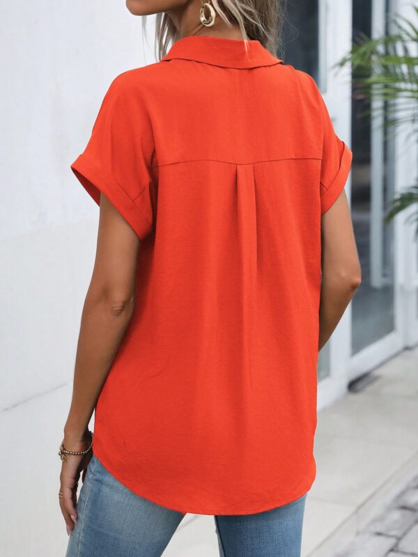 Camisa Casual de Manga Murciélago con Botones Frontales - Image 93