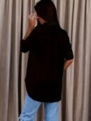Camisa Casual de Manga Larga con Botones y Cuello en V
