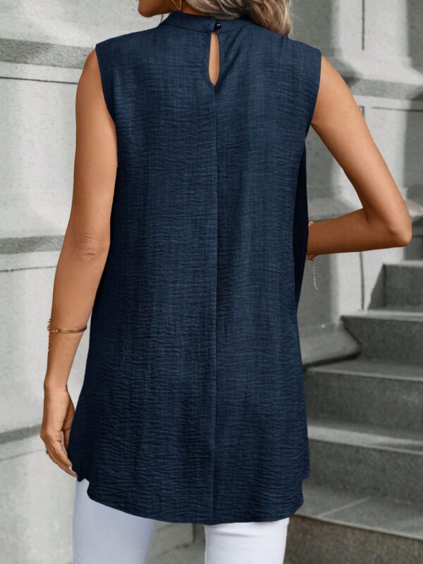 Blusa de Verano Texturizada y Asimétrica sin Mangas - Image 2
