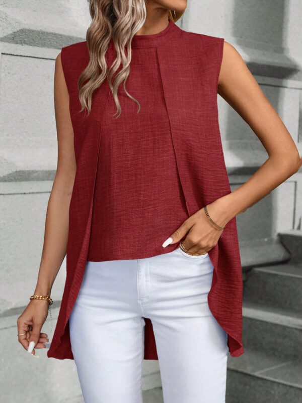 Blusa de Verano Texturizada y Asimétrica sin Mangas - Image 17