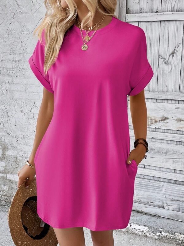 Vestido Casual Manga Murciélago con Bolsillo Oculto - Image 8
