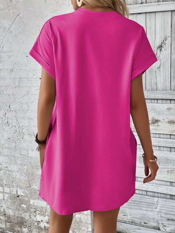 Vestido Casual Manga Murciélago con Bolsillo Oculto - Image 9