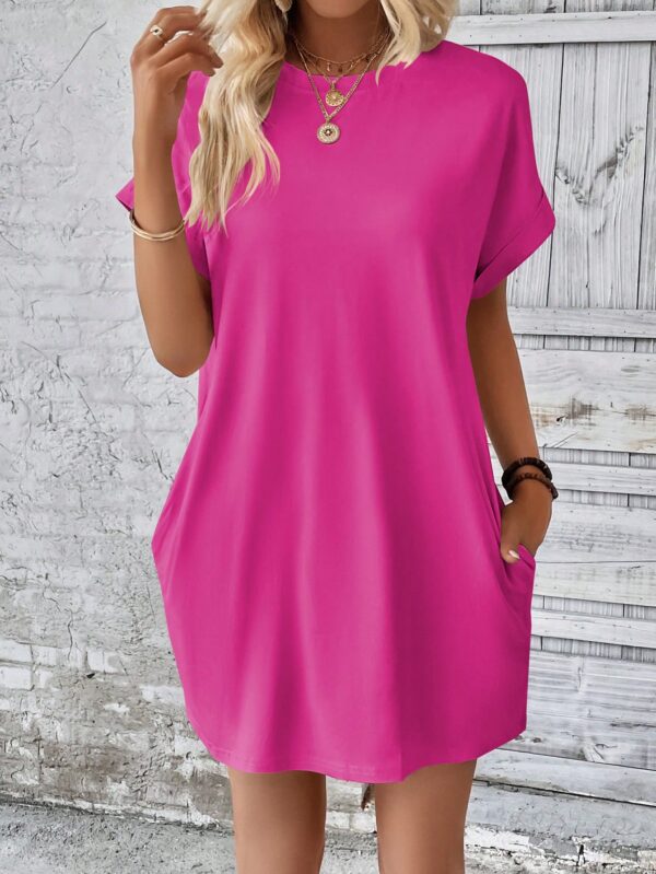 Vestido Casual Manga Murciélago con Bolsillo Oculto - Image 10