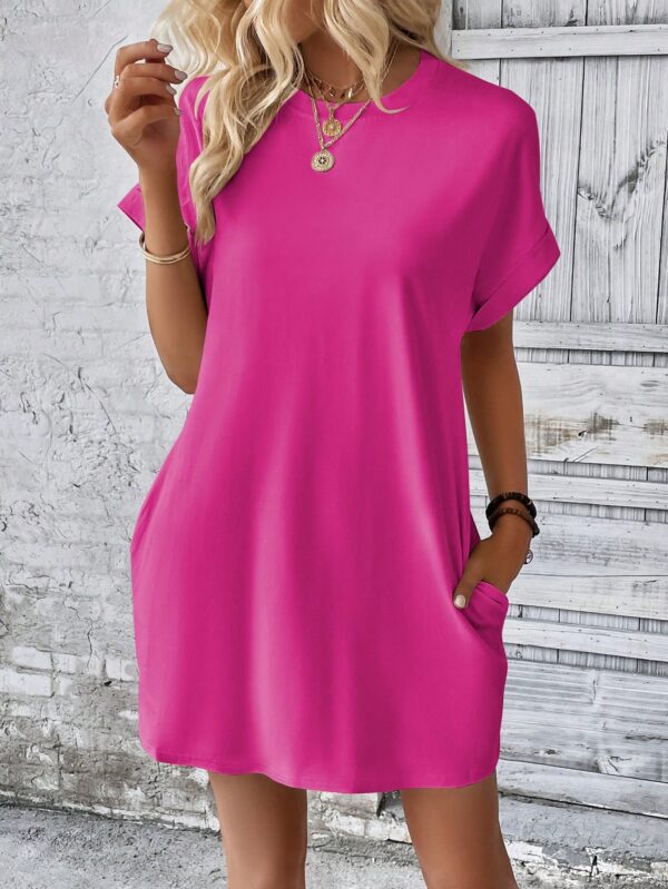 Vestido Casual Manga Murciélago con Bolsillo Oculto - Image 13