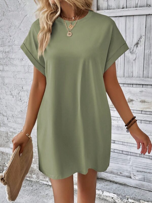 Vestido Casual Manga Murciélago con Bolsillo Oculto - Image 150