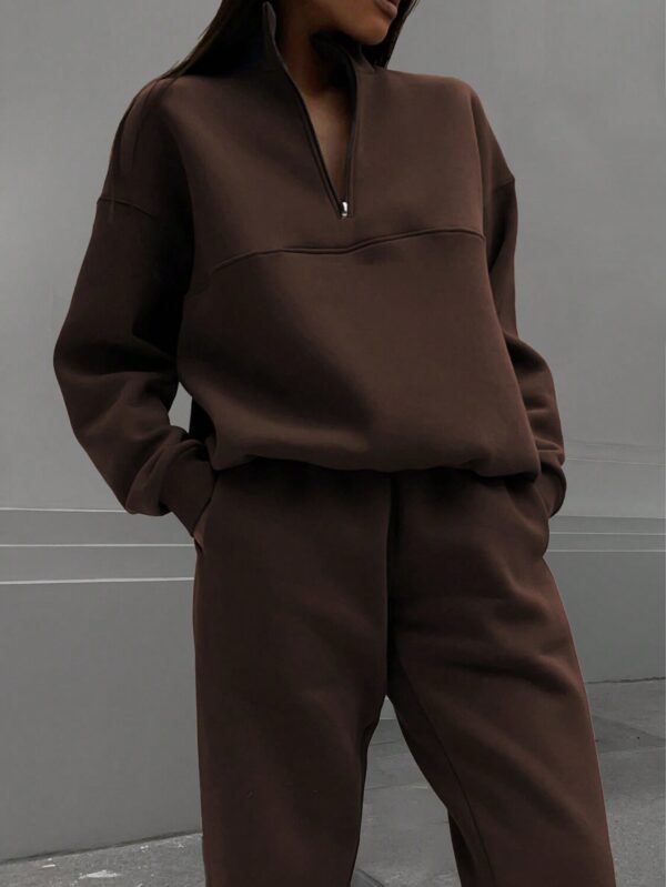 Conjunto de Sudadera y Pantalón con Cierre y Hombros Caídos - Image 8
