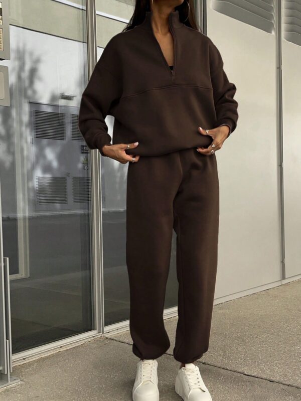 Conjunto de Sudadera y Pantalón con Cierre y Hombros Caídos - Image 12